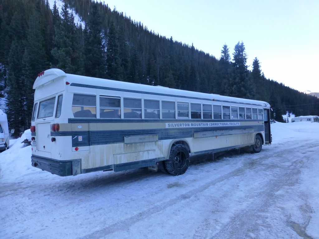 Nice bus to pick up skiers at the bottom of some slopes :)