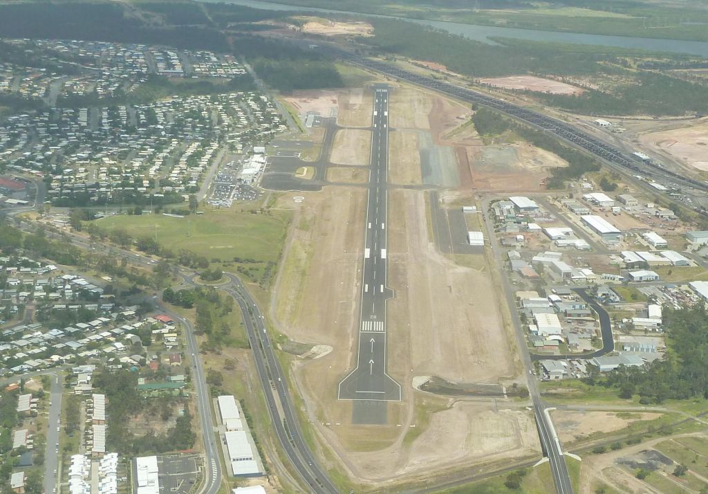 Gladstone has a single runway for the daily quantas turboprops