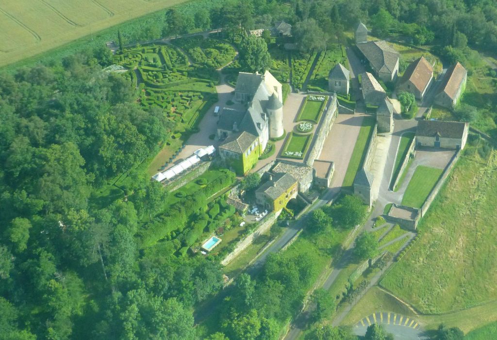 Flying over Dordogne, France