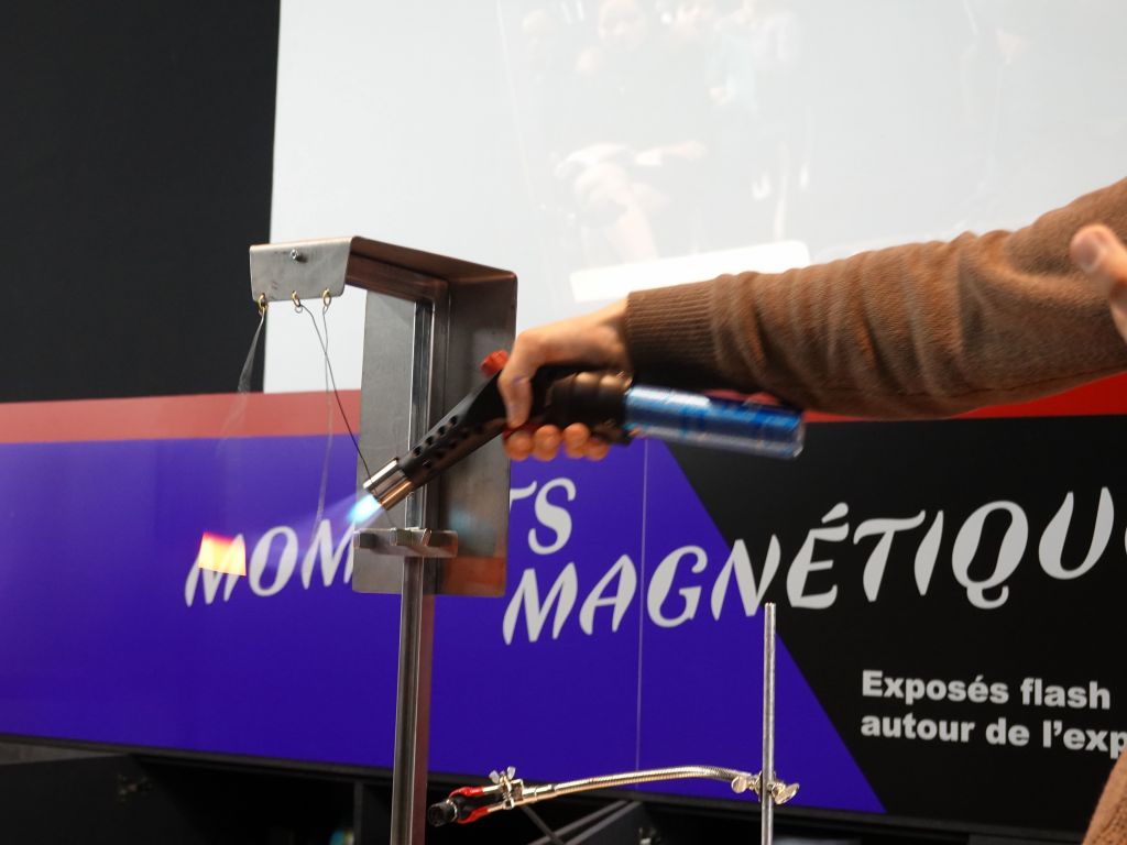 exhibits on magnetism, showing magnets lose their properties when they are too warm