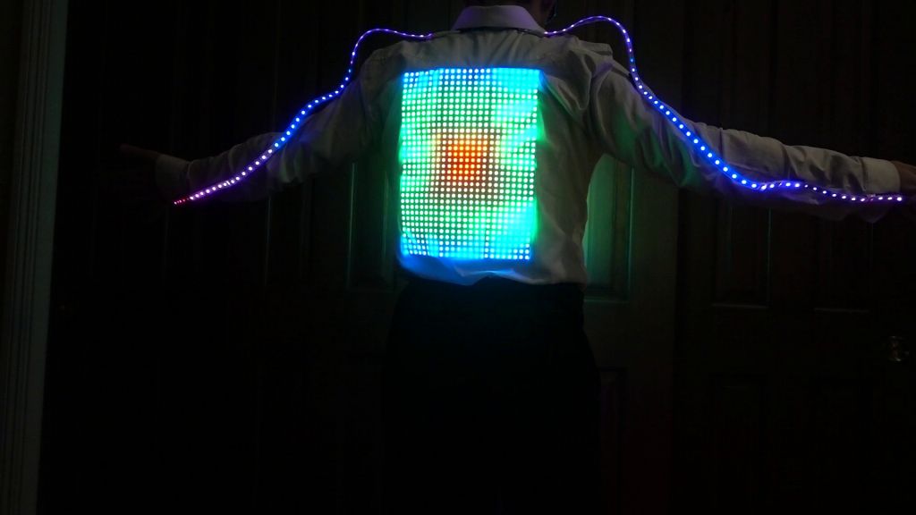 the cool part is that my back also has a panel inside the shirt that uses the shirt as a diffuser