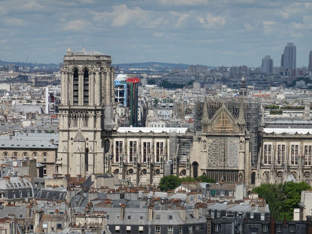 the damaged Notre Dame