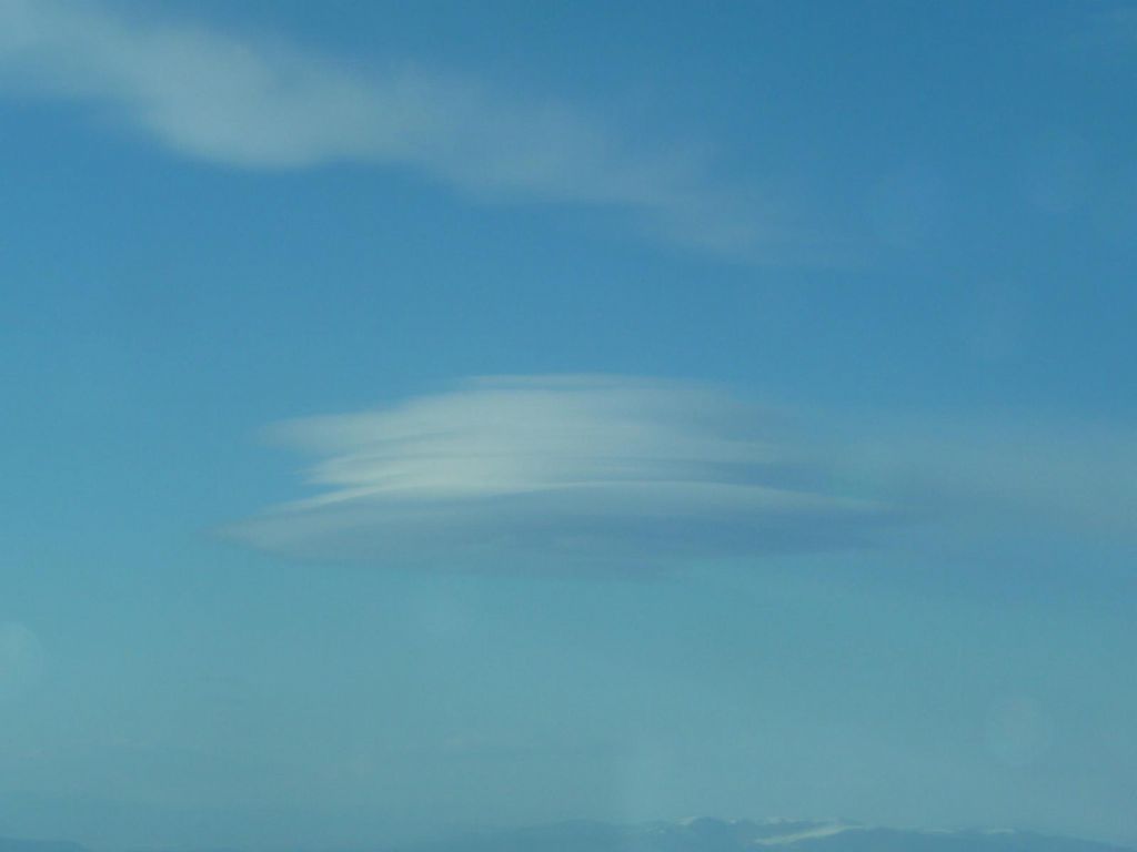 lenticular/rotor cloud visible on the leeward side of Tahoe