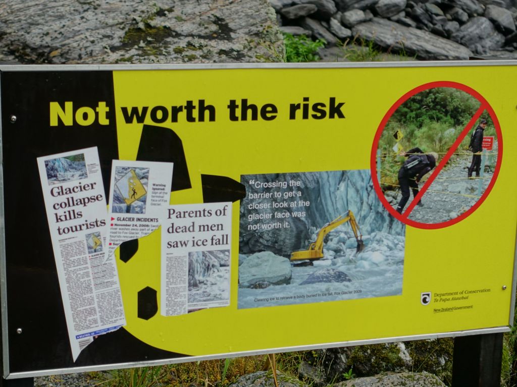 they don't want you to try and hike to the glacier yourself