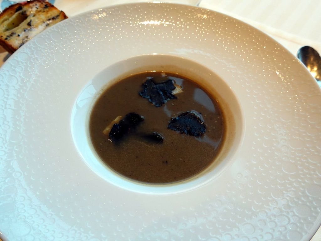 very similar black truffle soup, just like in Paris