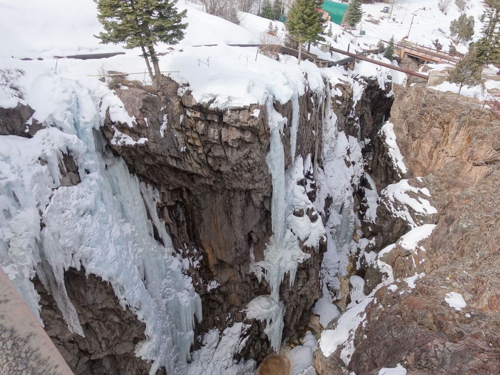 Ouray has ice climbing but it was not open for business when we came