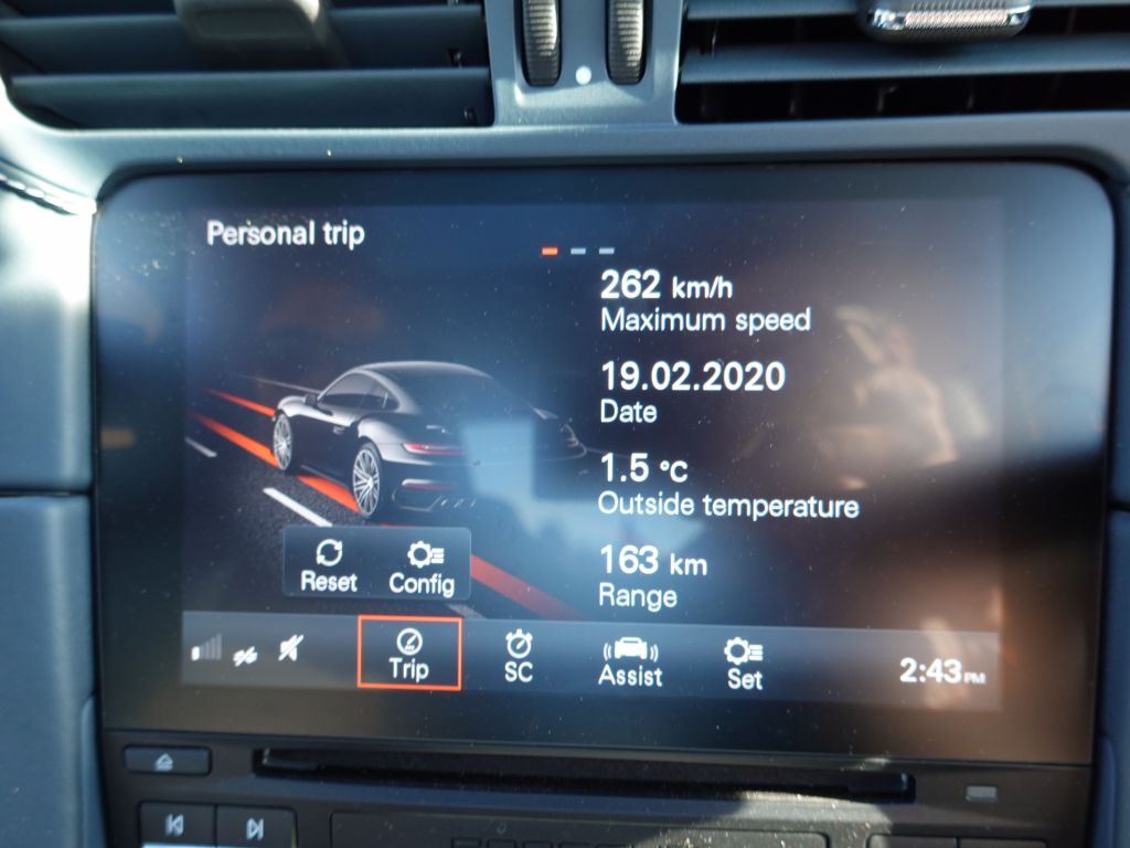 someone, drove our car at 262kph, I don't think it was us :)