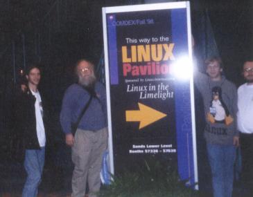 [Sign to the linux pavilion]
