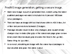 ProdNG image generation.