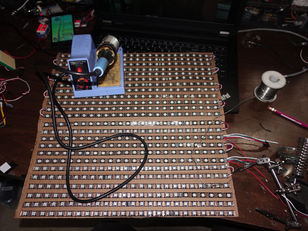 Yeah, the 24x24 one took forever to lay out, glue and solder (6H+)