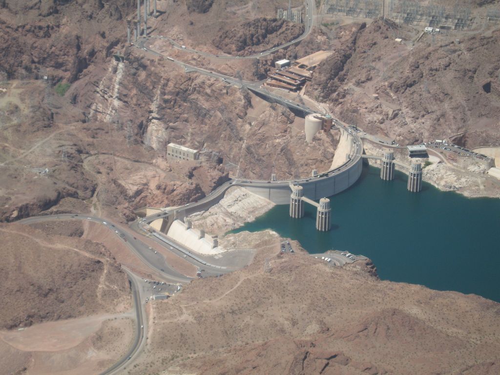 The hoover dam before they built the bypass bridge