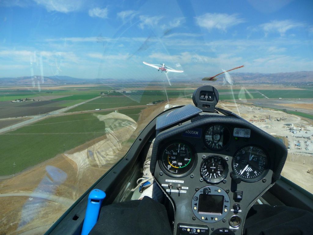 being towed in a glider