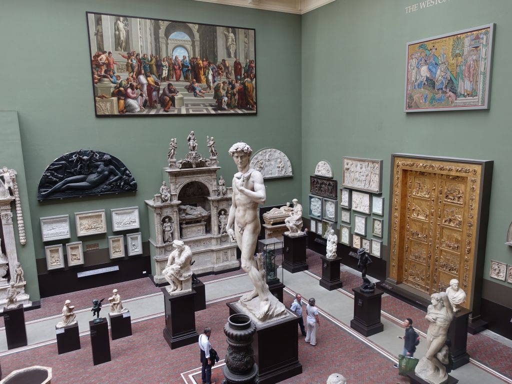 great room with marble and statues:
