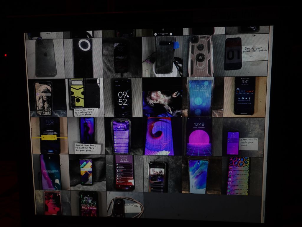 pictures of all the phones returned