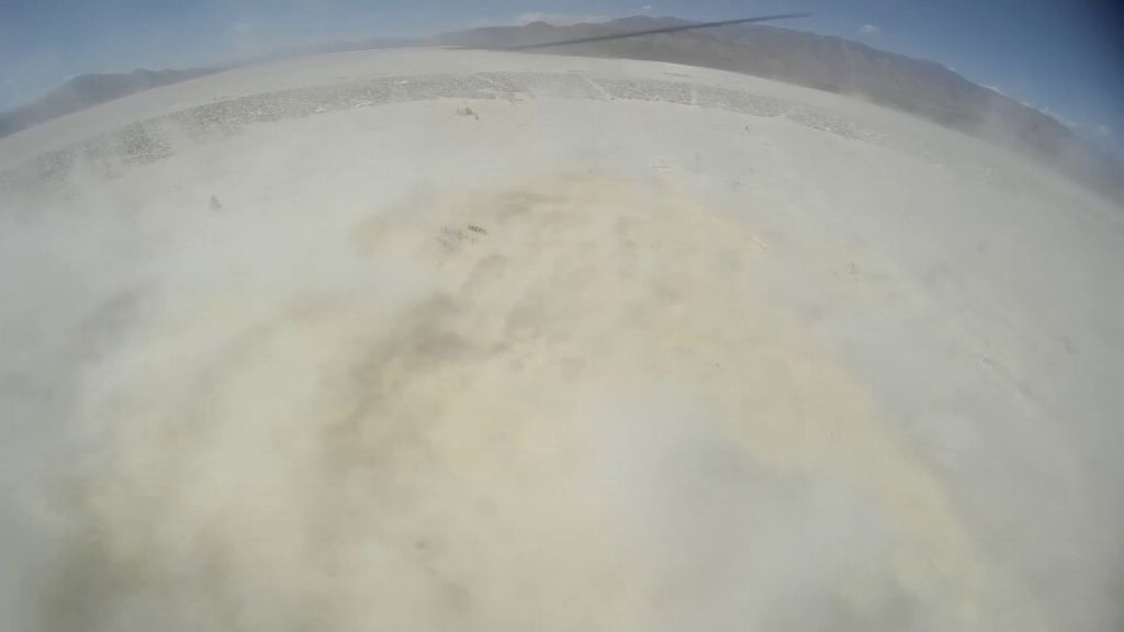 dust being blown away from BRC