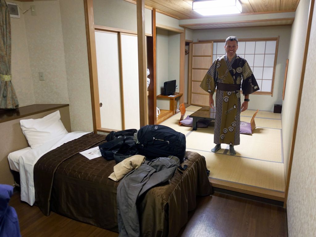 Our rooms at Ryokan Hakura were half western, half Japanese, which was a nice mix