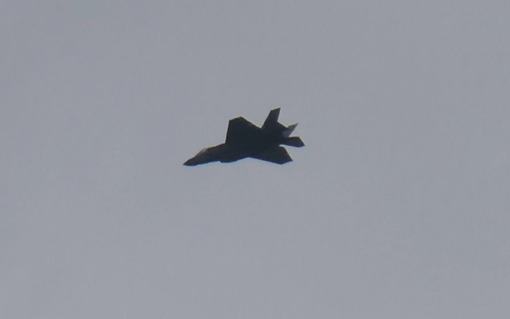 from the tail, it looks like an F35 more than an F22