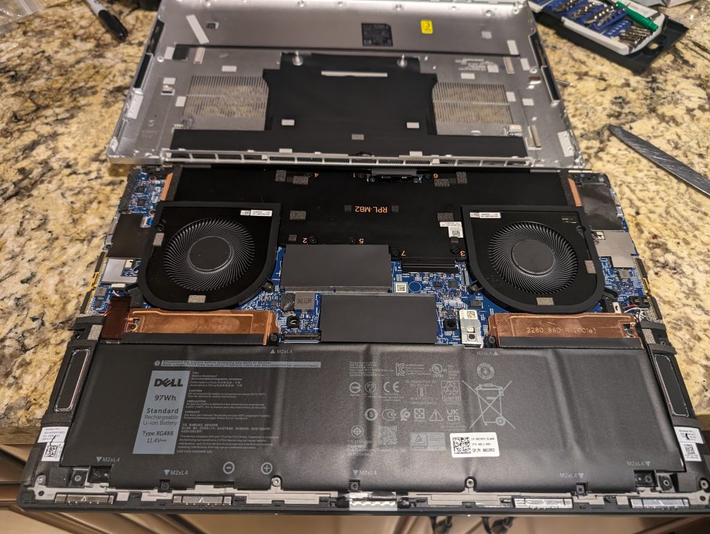 compared to lenovo, the laptop is not easy to open, but hopefully you only have to do it once to add/replace NVME M2 drives (M2 SATA is not supported)