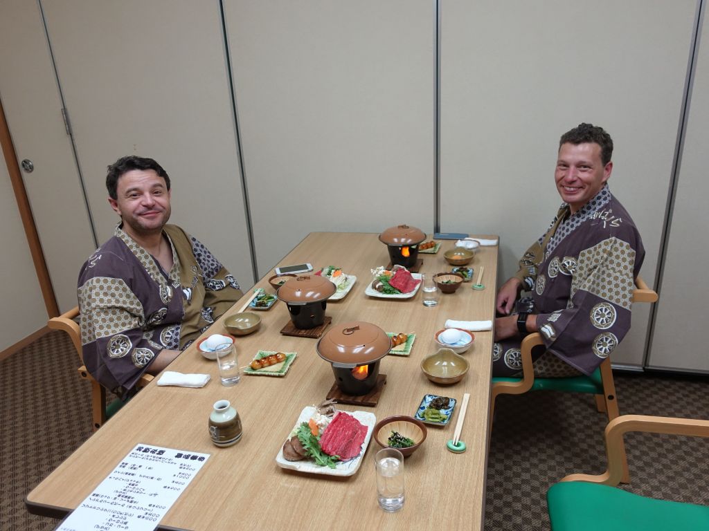 We got to enjoy a very yummy dinner in our Ryokan after our first day of skiing