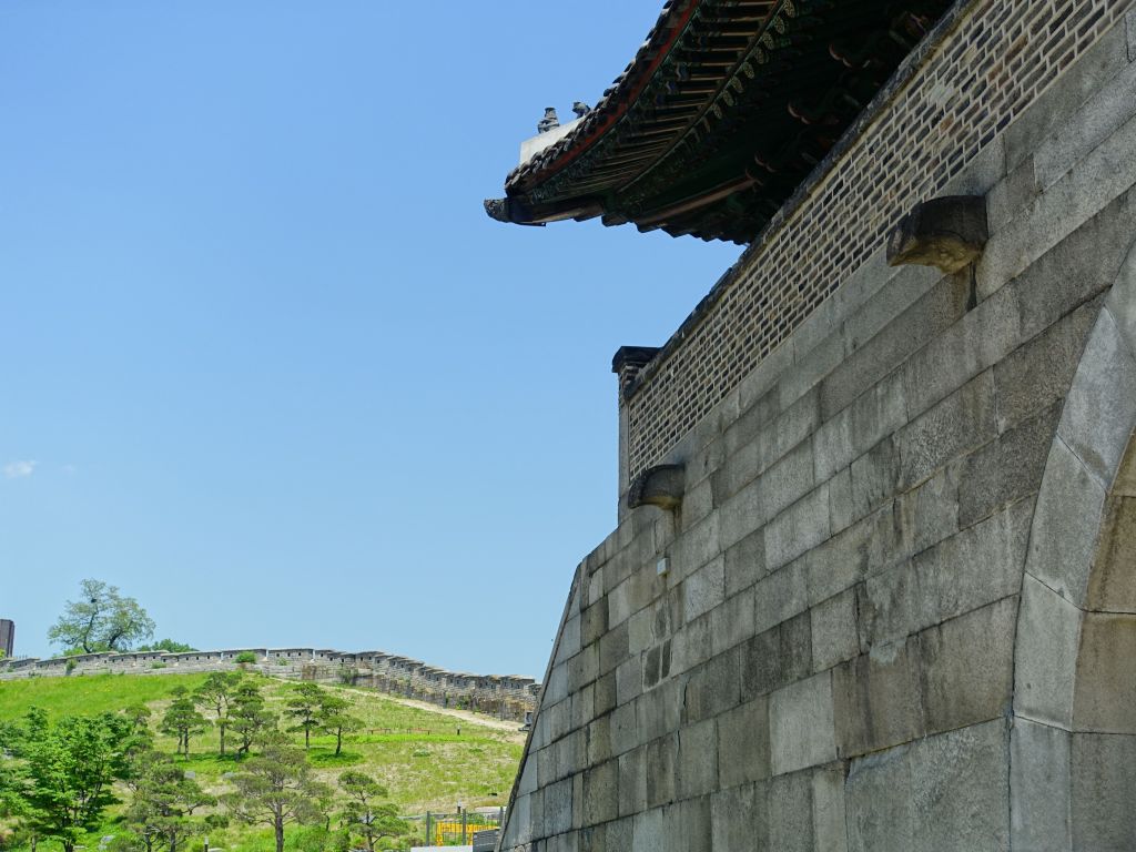 Seoul has a very small piece of the city wall left