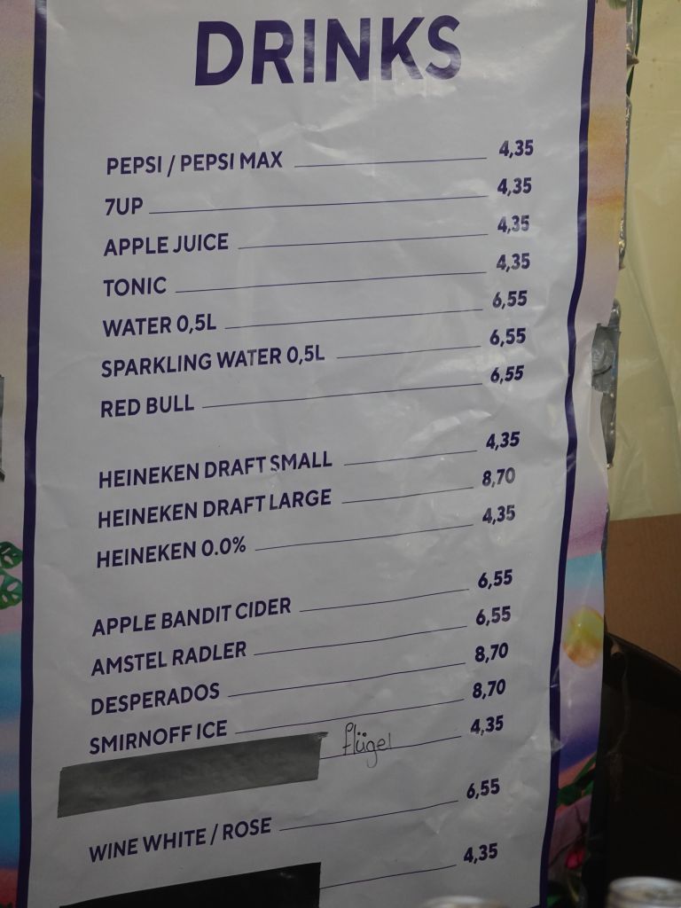 6.55 euros for water, seriously?
