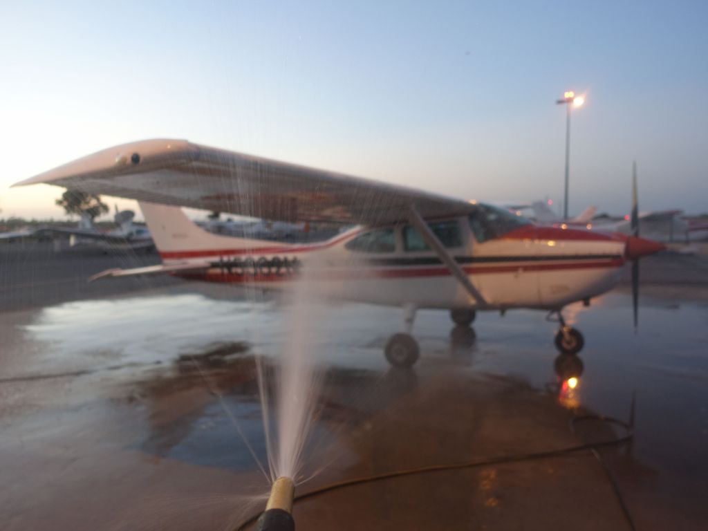 after landing, we gave the plane a good wash, and headed home