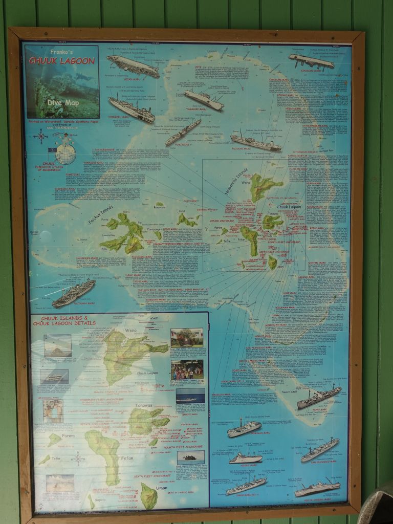 A nice map of all the dive sites in our area