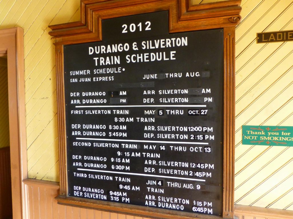 It's a long train ride to silverton: 7H return (or more than twice as slow as driving)