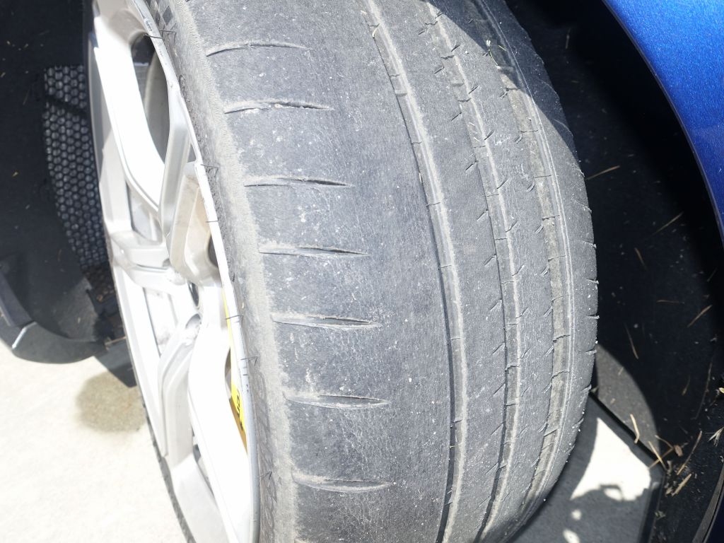 the tire doesn't look horrible, but I guess it was probably low(er?) on grip