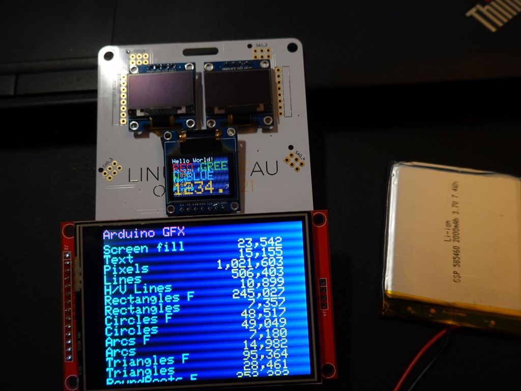 getting the Arduino_GFX lib to support both screens was a bit challenging, but got it working