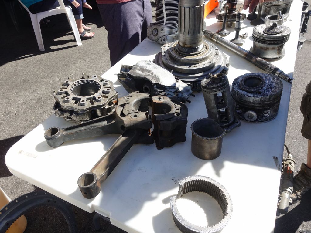 one vendor had a collection of lots of engines parts broken by overwork
