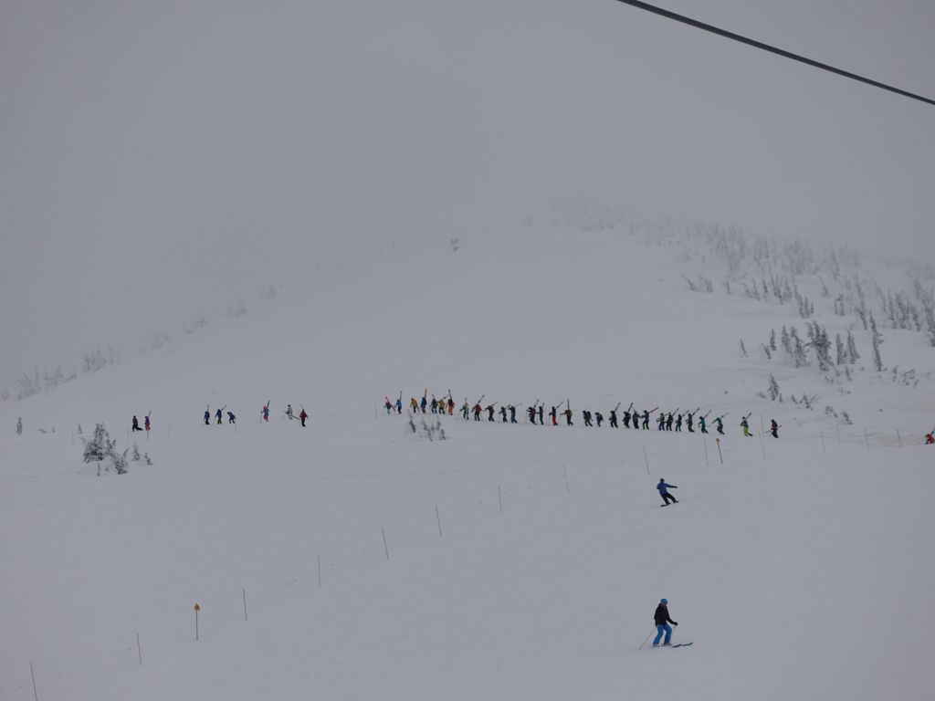 it's called the lemmings line, a hike to the north bowl