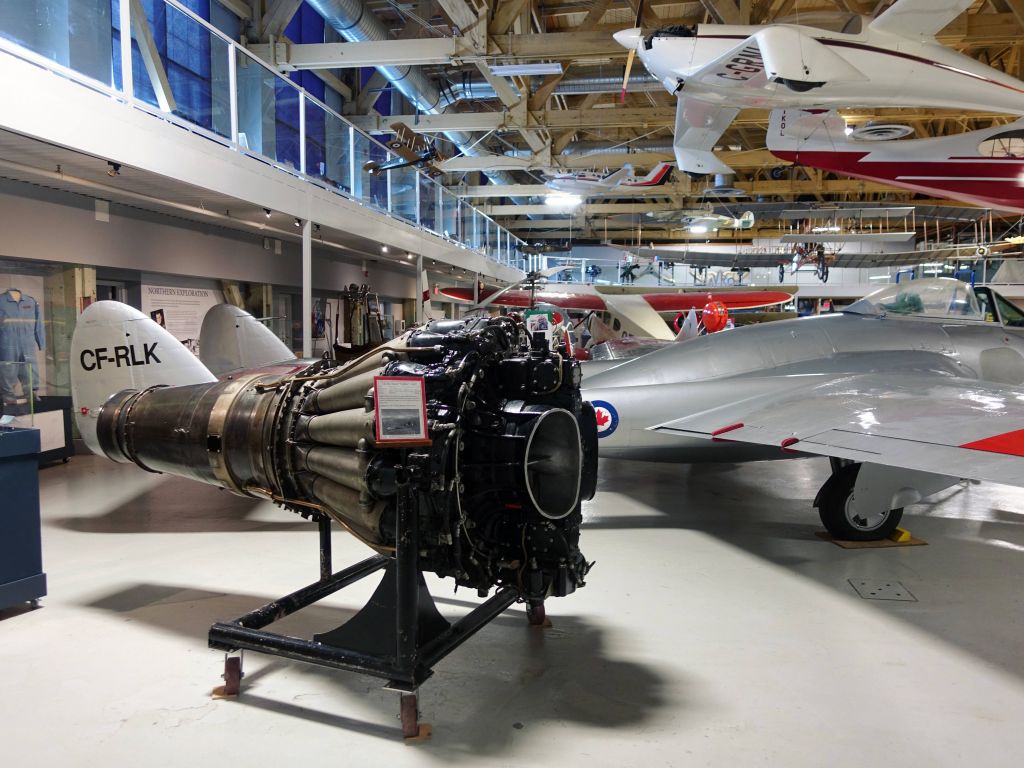 hard to believe that jet engine fits in the Havilland Vampire