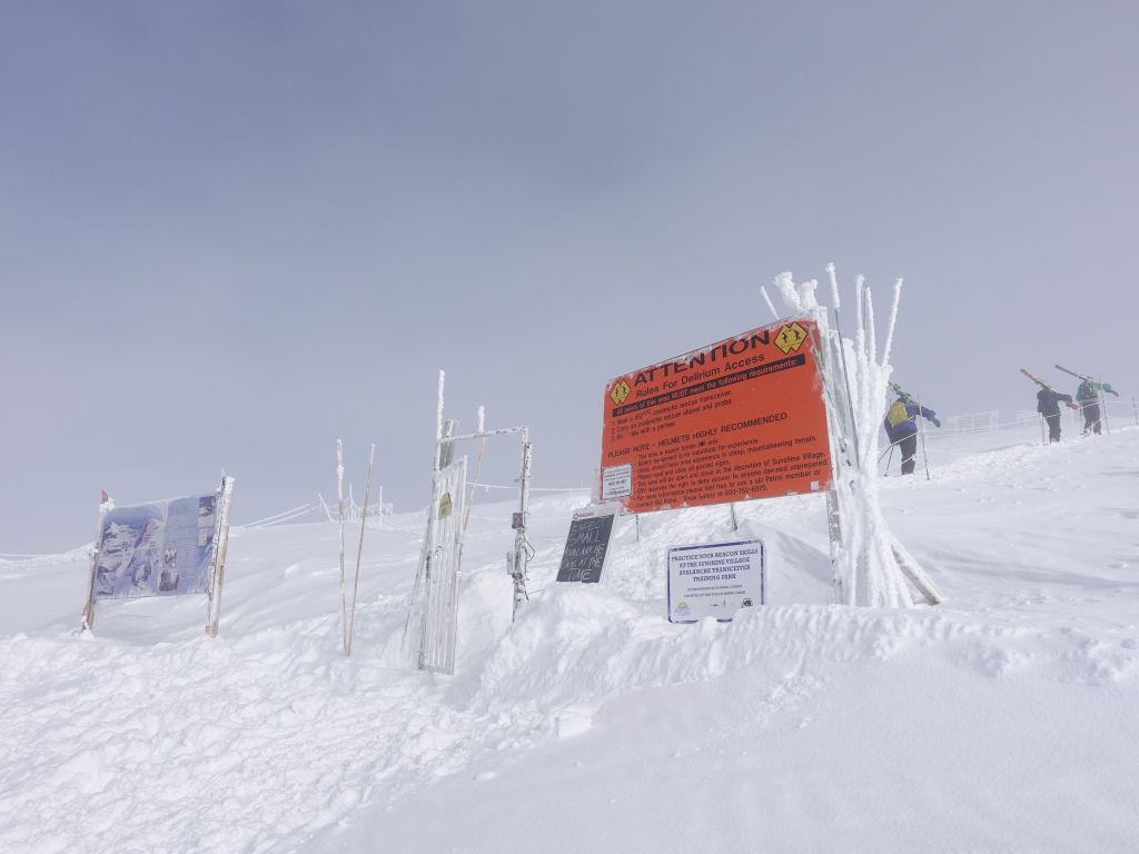 backcountry gate that required an avalanche beacon