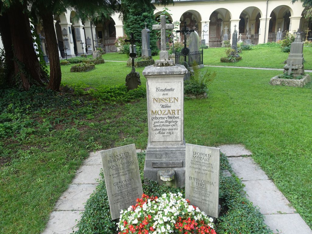 some of the Mozart family is burried there
