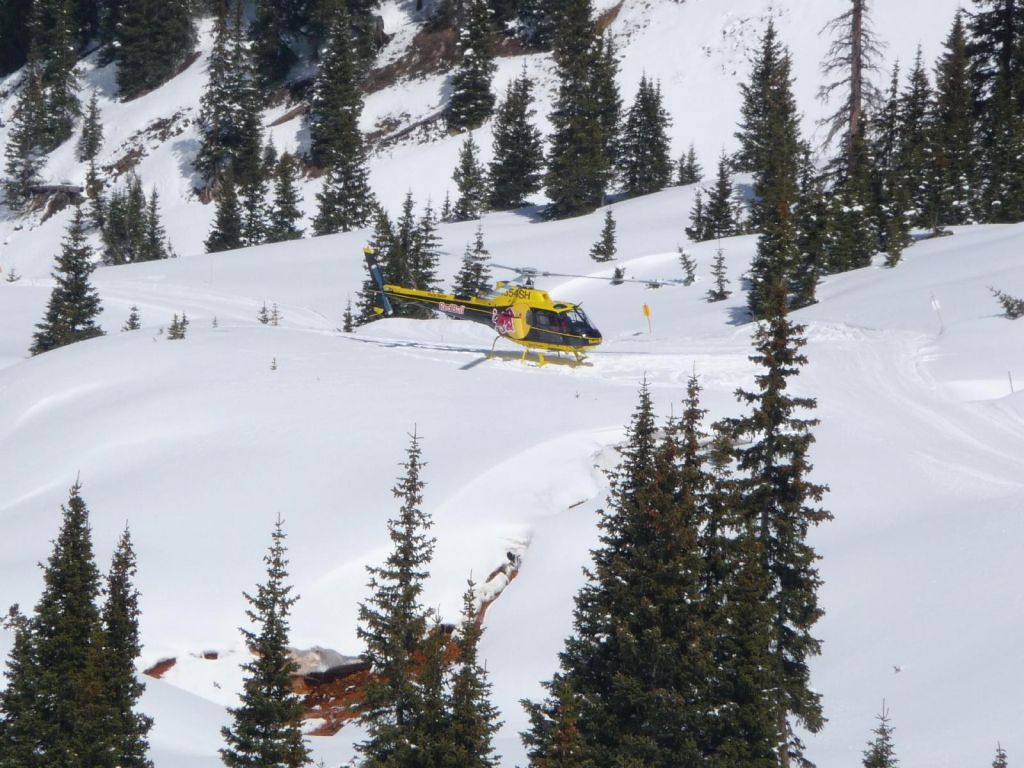 the heli was nice enough to wait for us at the bottom for a 2nd ride