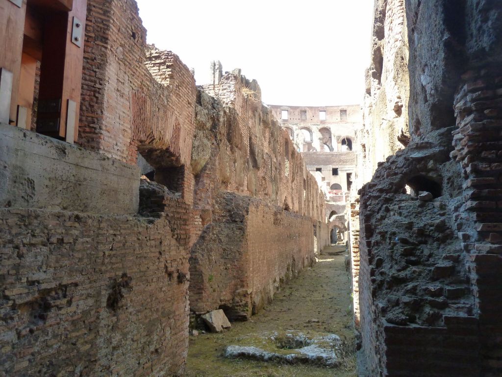 the underground was used for staging performers or slaves, and they had platforms that could be elevated to the stage level