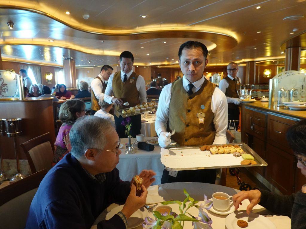 high tea in our dining room (several on the ship, this was the closest one to our cabin)