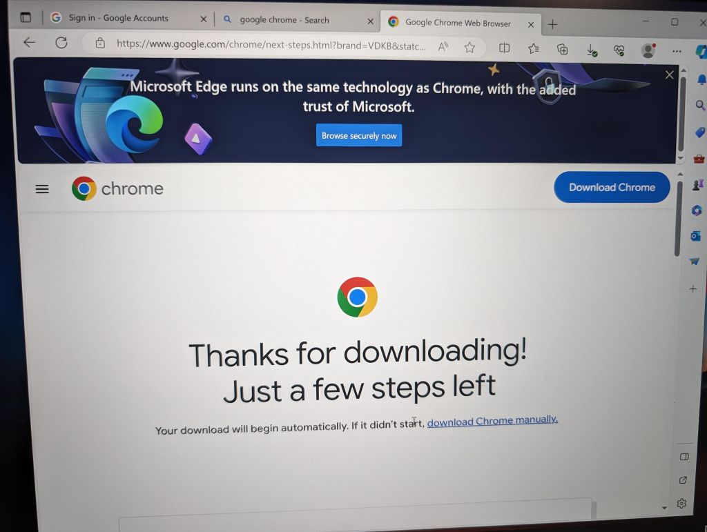 another forced banner to tell me not to use chrome