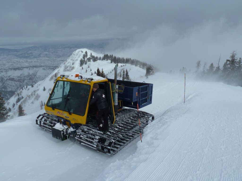 The snowcat takes you higher up the ridge and you can hike the rest