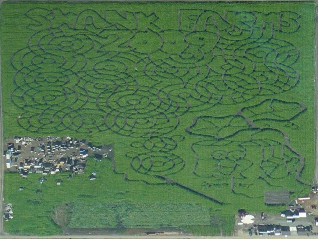 nice garden maze by the runway