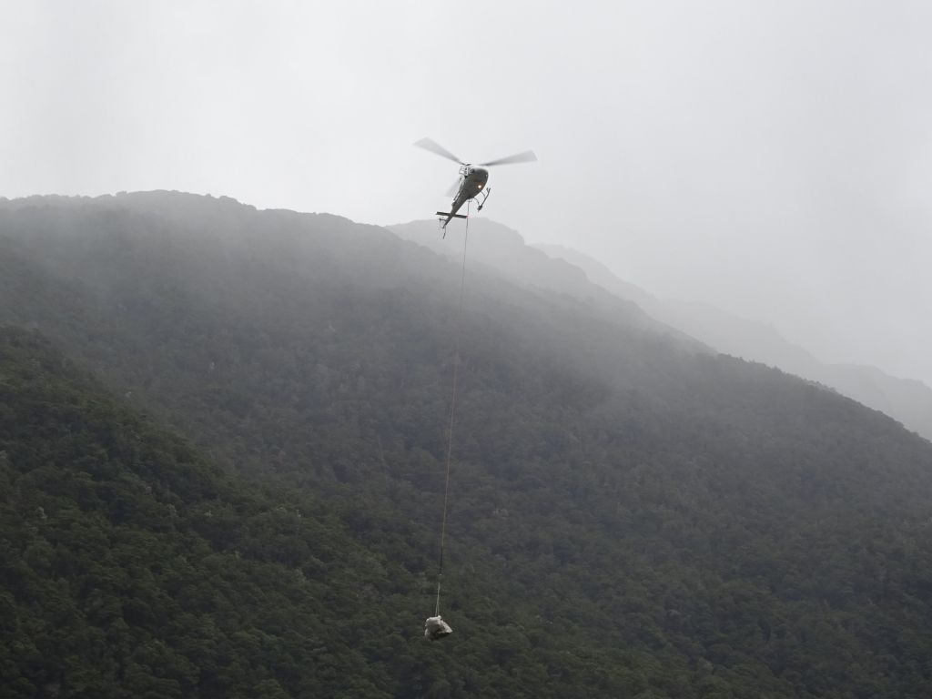 supplies get delivered by heli