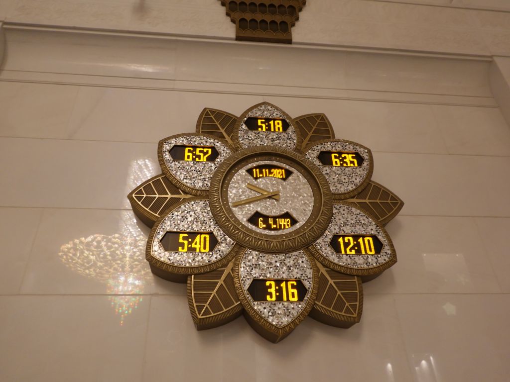 prayer times, 5 plus the optional 6th I didn't know about