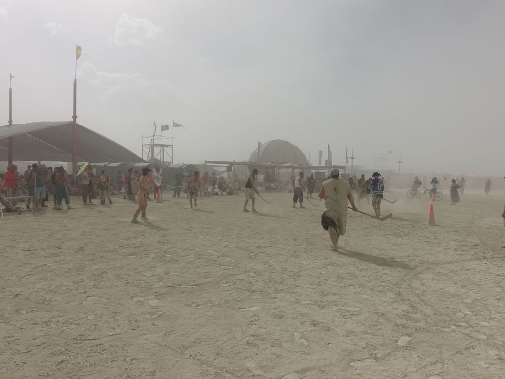 dust hockey by center camp