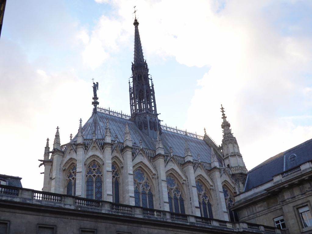 Sainte Chapelle is a beautiful churh but very hard to get into due to its location in the palace of Justice
