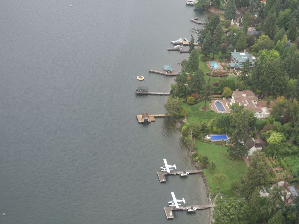 very nice houses with their own boat and seaplane