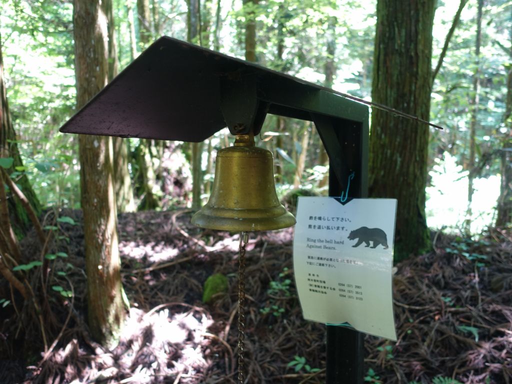 you're supposed to ring the bell to scare the bears away
