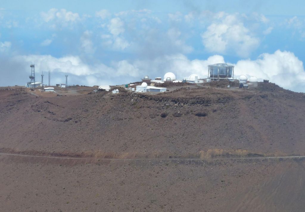 The observatories at the top of Haleakala
