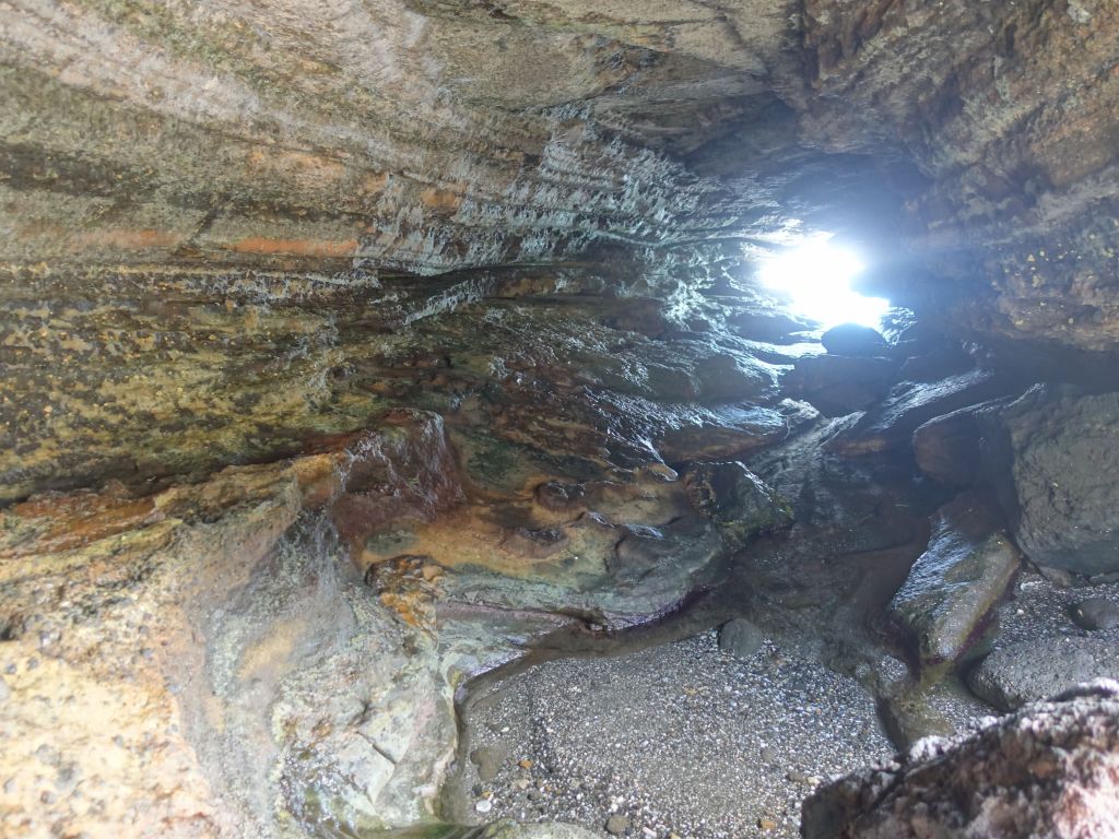 lava tube with access to the ocean