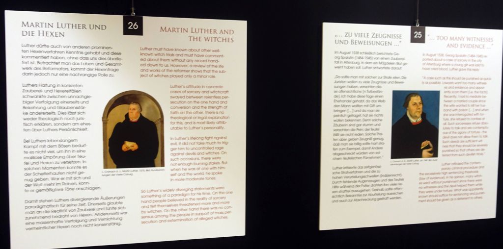 they also had an expo on witch hunting around the Martin Luther era